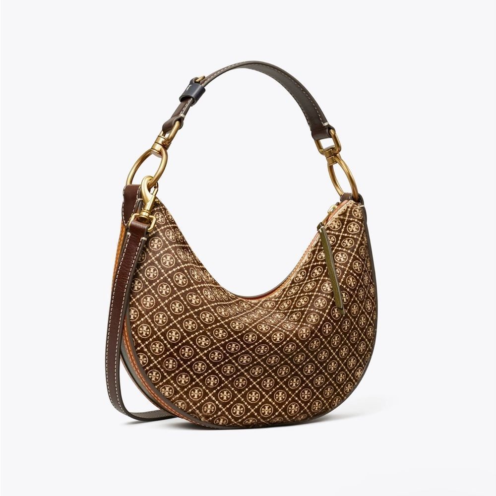 Tory Burch Tan and Gold Hobo Bag